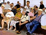Rhoda Yanow Lively Conversation painting